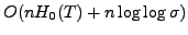 $ O(nH_0(T)+n\log\log\sigma)$