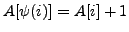 $ A[\psi(i)]=A[i]+1$