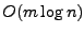 $ O(m\log n)$